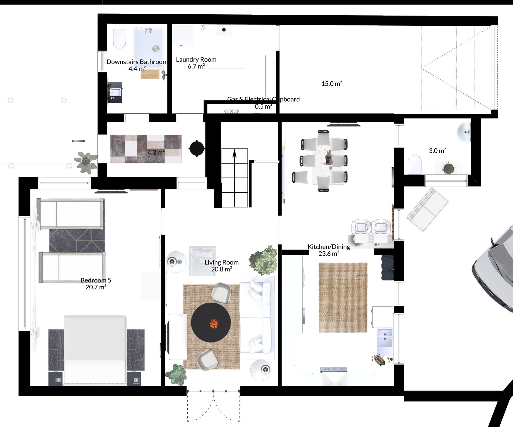 Ground floor plan detail